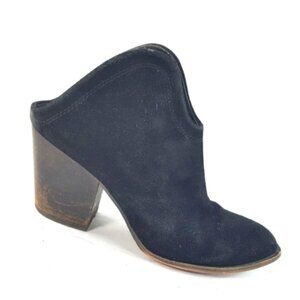 Chinese Laundry Y2K Ankle Bootie Black Suede Chunky Heel Women's Size 8